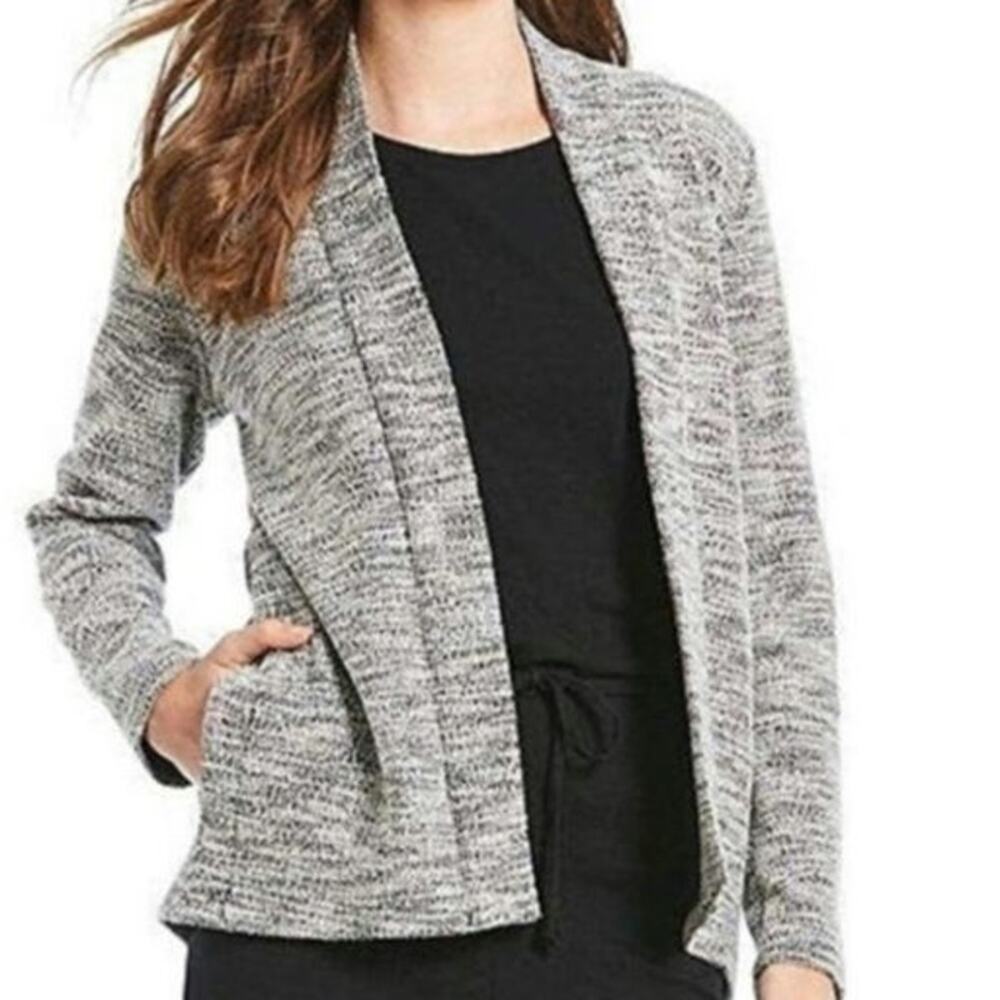 Eileen‎ Fisher Organic Cotton Women's XL Tweed Preppy Casual Old Money Cardigan